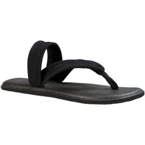 Sanuk Yoga Triangle Sandal Flip Flop Black Size 8